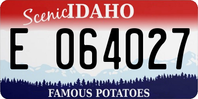 ID license plate E064027