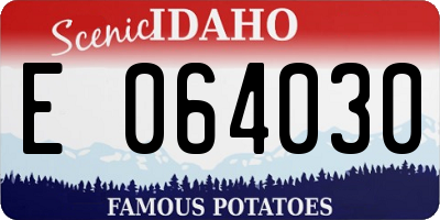 ID license plate E064030