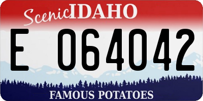 ID license plate E064042