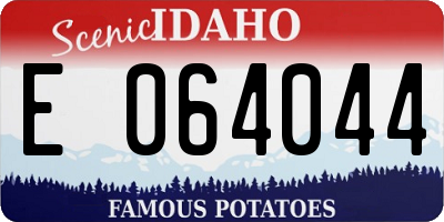 ID license plate E064044