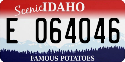 ID license plate E064046