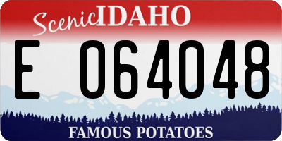 ID license plate E064048