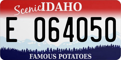 ID license plate E064050