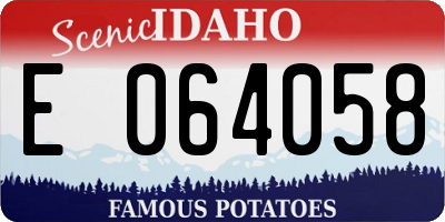 ID license plate E064058
