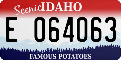 ID license plate E064063