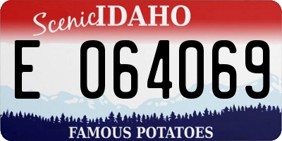 ID license plate E064069