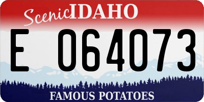 ID license plate E064073
