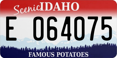 ID license plate E064075