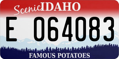 ID license plate E064083