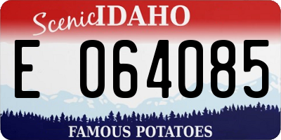 ID license plate E064085