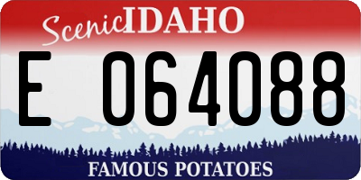 ID license plate E064088