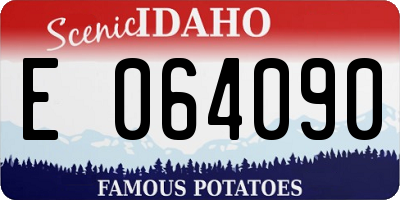 ID license plate E064090