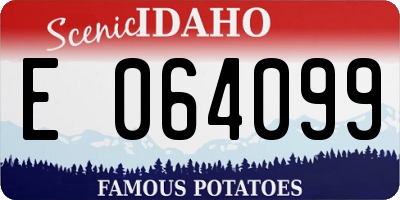 ID license plate E064099