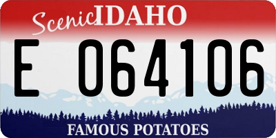 ID license plate E064106