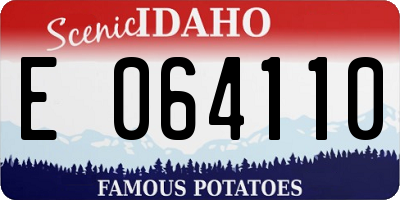 ID license plate E064110