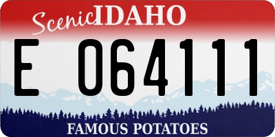 ID license plate E064111