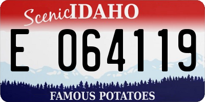 ID license plate E064119