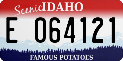 ID license plate E064121