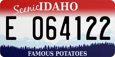 ID license plate E064122