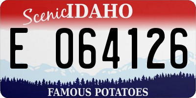 ID license plate E064126