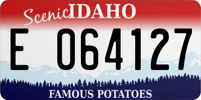 ID license plate E064127