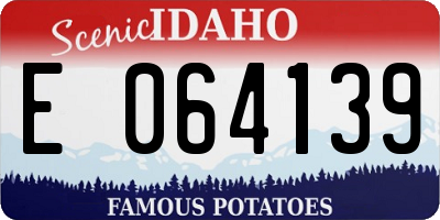 ID license plate E064139