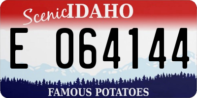 ID license plate E064144