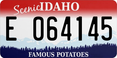 ID license plate E064145