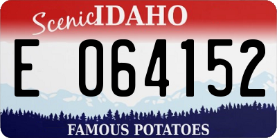 ID license plate E064152