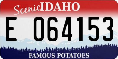 ID license plate E064153