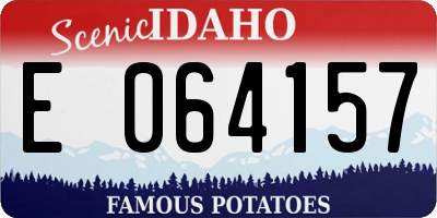 ID license plate E064157