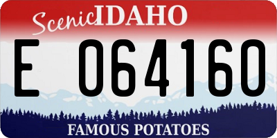 ID license plate E064160