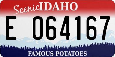 ID license plate E064167
