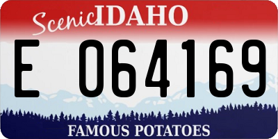 ID license plate E064169