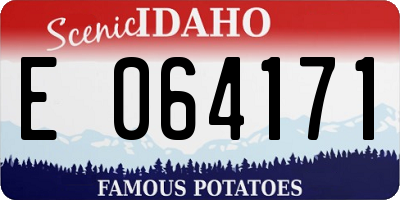 ID license plate E064171