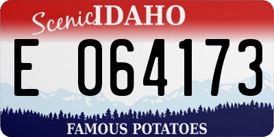 ID license plate E064173