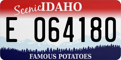 ID license plate E064180
