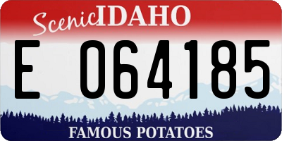 ID license plate E064185