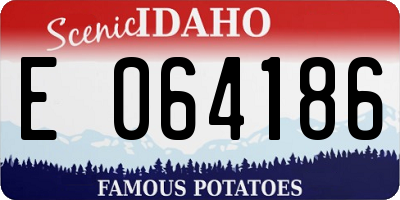 ID license plate E064186