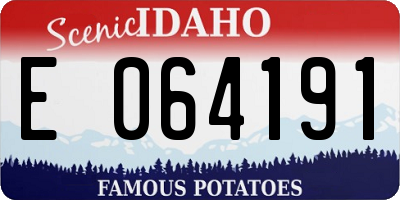 ID license plate E064191