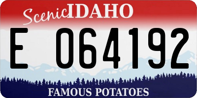ID license plate E064192