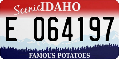 ID license plate E064197