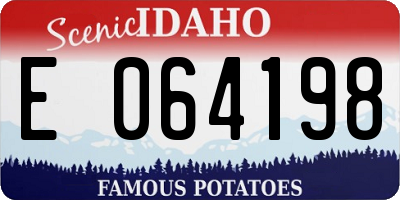 ID license plate E064198