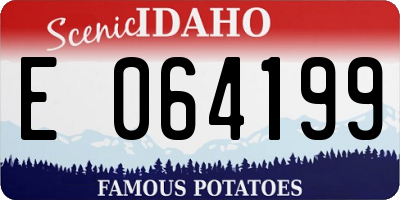 ID license plate E064199