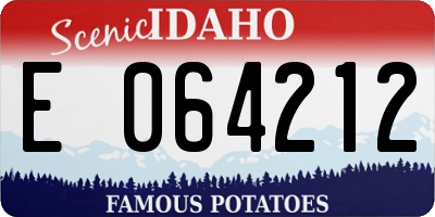 ID license plate E064212