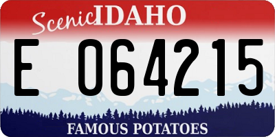 ID license plate E064215