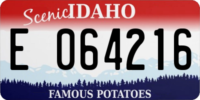 ID license plate E064216