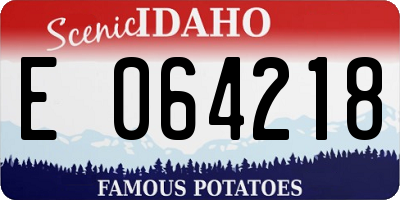 ID license plate E064218