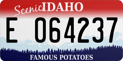 ID license plate E064237