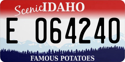 ID license plate E064240